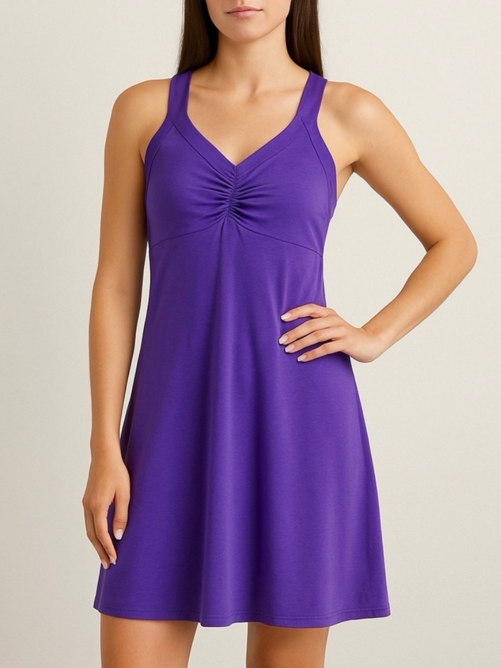 PrAna Shauna Athletic Active Dress Violet Purple Womens Size XL